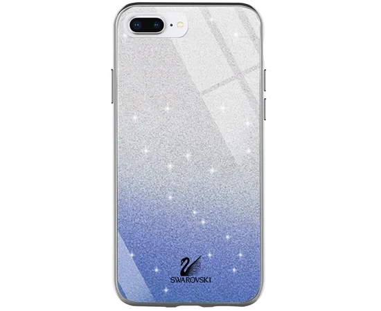 TPU+Glass чехол Swarovski для Apple iPhone 7 plus / 8 plus (5.5") Синий