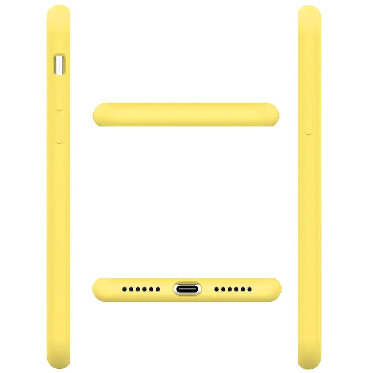 Чехол Silicone case (A) (с закрытым низом) для Apple iPhone 7 plus / 8 plus (5.5") Желтый / Yellow