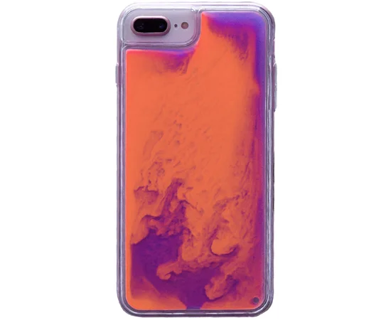 Неоновый чехол Neon Sand glow in the dark для Apple iPhone 7 plus / 8 plus (5.5") Фиолетовый / Оранжевый