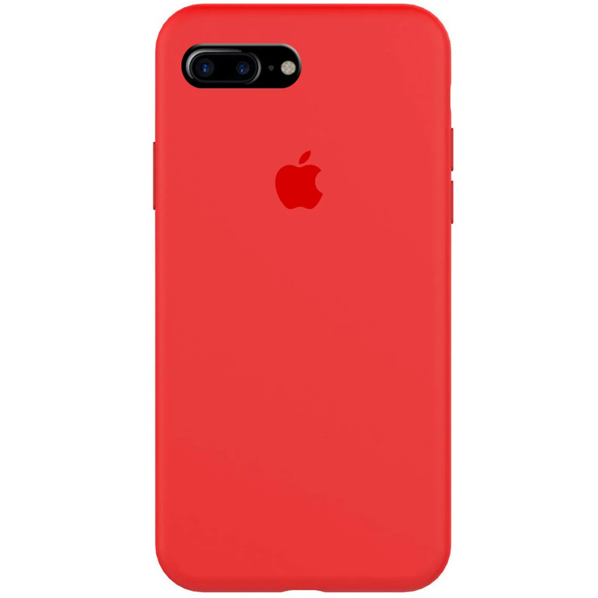 Чехол Silicone case (A) (с закрытым низом) для Apple iPhone 7 plus / 8 plus (5.5") Красный / Red