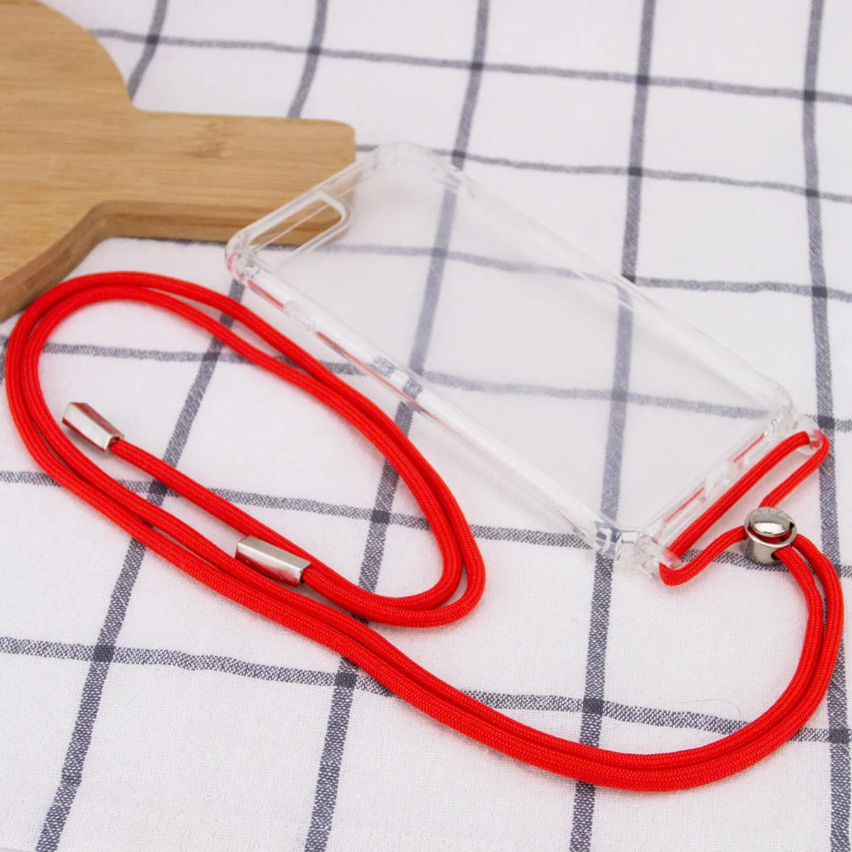 Чохол TPU Crossbody Transparent для Apple iPhone 7 plus / 8 plus (5.5 ") Червоний