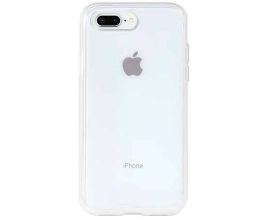Прозрачный силиконовый чехол с матовой окантовкой для Apple iPhone 7 plus / 8 plus (5.5") Прозрачный
