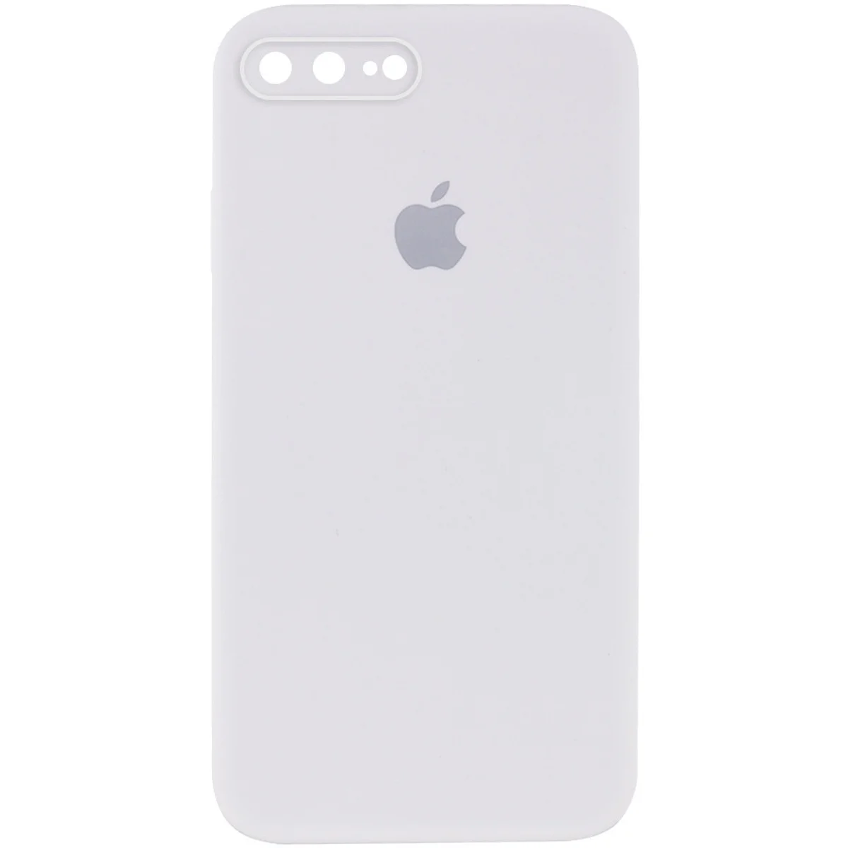 Чехол Silicone Case Square Full Camera Protective (AA) для Apple iPhone 7 plus / 8 plus (5.5") Белый / White