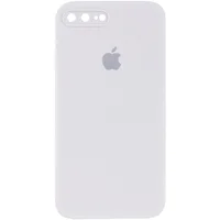 Чехол Silicone Case Square Full Camera Protective (AA) для Apple iPhone 7 plus / 8 plus (5.5") Белый / White