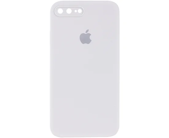 Чехол Silicone Case Square Full Camera Protective (AA) для Apple iPhone 7 plus / 8 plus (5.5") Белый / White