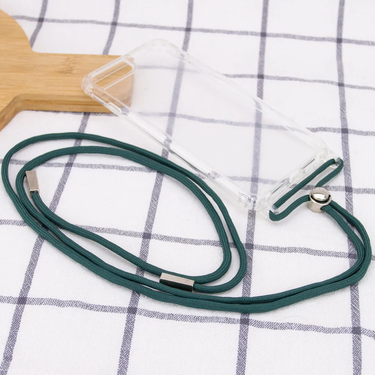 Чехол TPU Crossbody Transparent для Apple iPhone 7 plus / 8 plus (5.5") Зеленый / Forest green