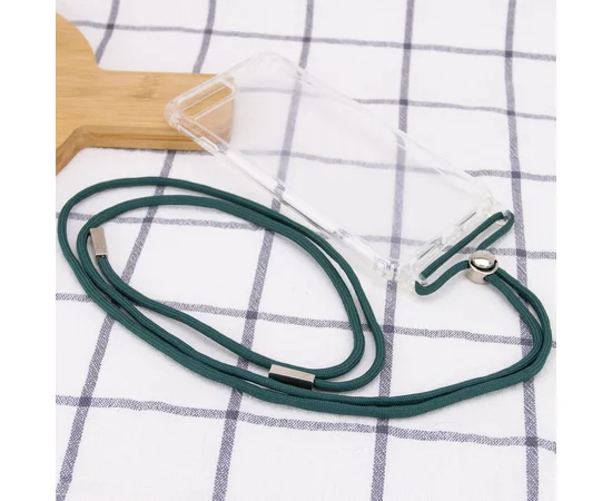 Чехол TPU Crossbody Transparent для Apple iPhone 7 plus / 8 plus (5.5") Зеленый / Forest green