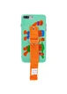 Чехол Funny Holder с цветным ремешком для Apple iPhone 7 plus / 8 plus (5.5") Зеленый / Оранжевый