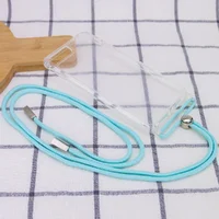 Чехол TPU Crossbody Transparent для Apple iPhone 7 plus / 8 plus (5.5") Бирюзовый