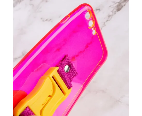 Чехол Handfree с цветным ремешком для Apple iPhone 7 plus / 8 plus (5.5") Розовый