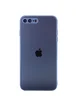 TPU+Glass чехол Matte Candy Full camera для Apple iPhone 7 plus / 8 plus (5.5") Синий