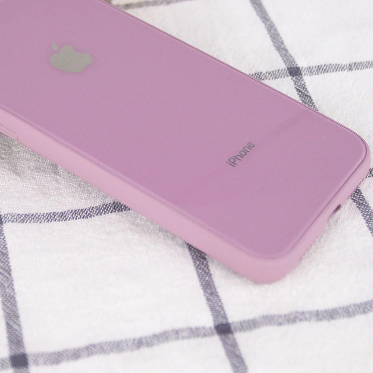 TPU+Glass чехол GLOSSY Logo (opp) для Apple iPhone 7 plus / 8 plus (5.5") Лиловый / Lilac Pride