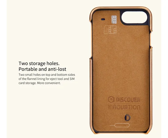 Кожаная накладка с подставкой Nillkin M-Jarl Series для Apple iPhone 7 plus / 8 plus (5.5") Коричневый