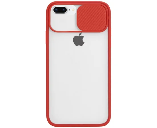 Чехол Camshield mate TPU со шторкой защищающей камеру для Apple iPhone 7 plus / 8 plus (5.5") Красный