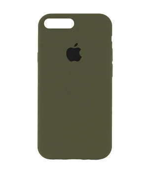 Чехол Silicone Case Full Protective (AA) для Apple iPhone 7 plus / 8 plus (5.5") Зеленый / Dark Olive