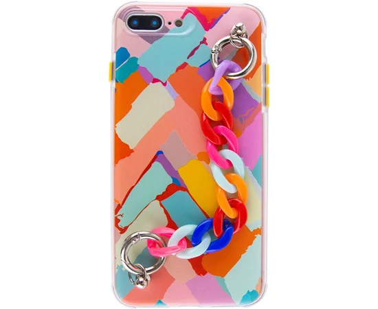 TPU+PC чехол Colorspot с ремешком-цепью для Apple iPhone 7 plus / 8 plus (5.5") Lines
