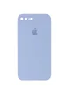 Чехол Silicone Case Square Full Camera Protective (AA) для Apple iPhone 7 plus / 8 plus (5.5") Голубой / Mist blue