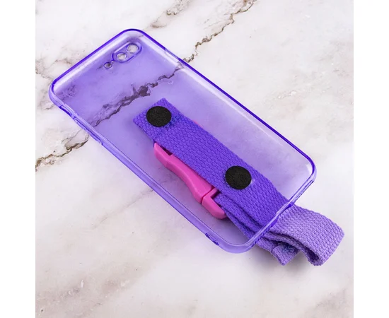 Чехол Handfree с цветным ремешком для Apple iPhone 7 plus / 8 plus (5.5") Фиолетовый