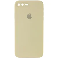 Чохол Silicone Case Square Full Camera Protective (AA) для Apple iPhone 7 plus / 8 plus (5.5 ") Жовтий / Mellow Yellow