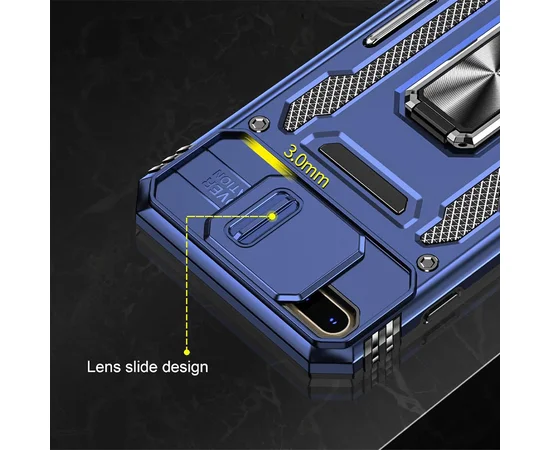 Ударопрочный чехол Camshield Army Ring для Apple iPhone 7 plus / 8 plus (5.5") Синий / Navy