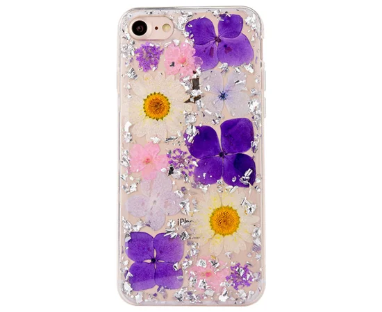 TPU чехол "Flowers and tinsel " для Apple iPhone 7 plus / 8 plus (5.5") Фиалки