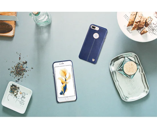 Кожаная накладка Nillkin Englon Series для Apple iPhone 7 plus (5.5") Синий