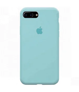 Чехол Silicone case (A) (с закрытым низом) для Apple iPhone 7 plus / 8 plus (5.5") Бирюзовый / Turquoise
