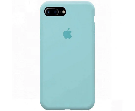 Чехол Silicone case (A) (с закрытым низом) для Apple iPhone 7 plus / 8 plus (5.5") Бирюзовый / Turquoise