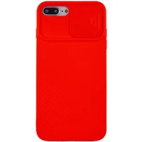 Чехол Camshield Square TPU со шторкой для камеры для Apple iPhone 7 plus / 8 plus (5.5") Красный
