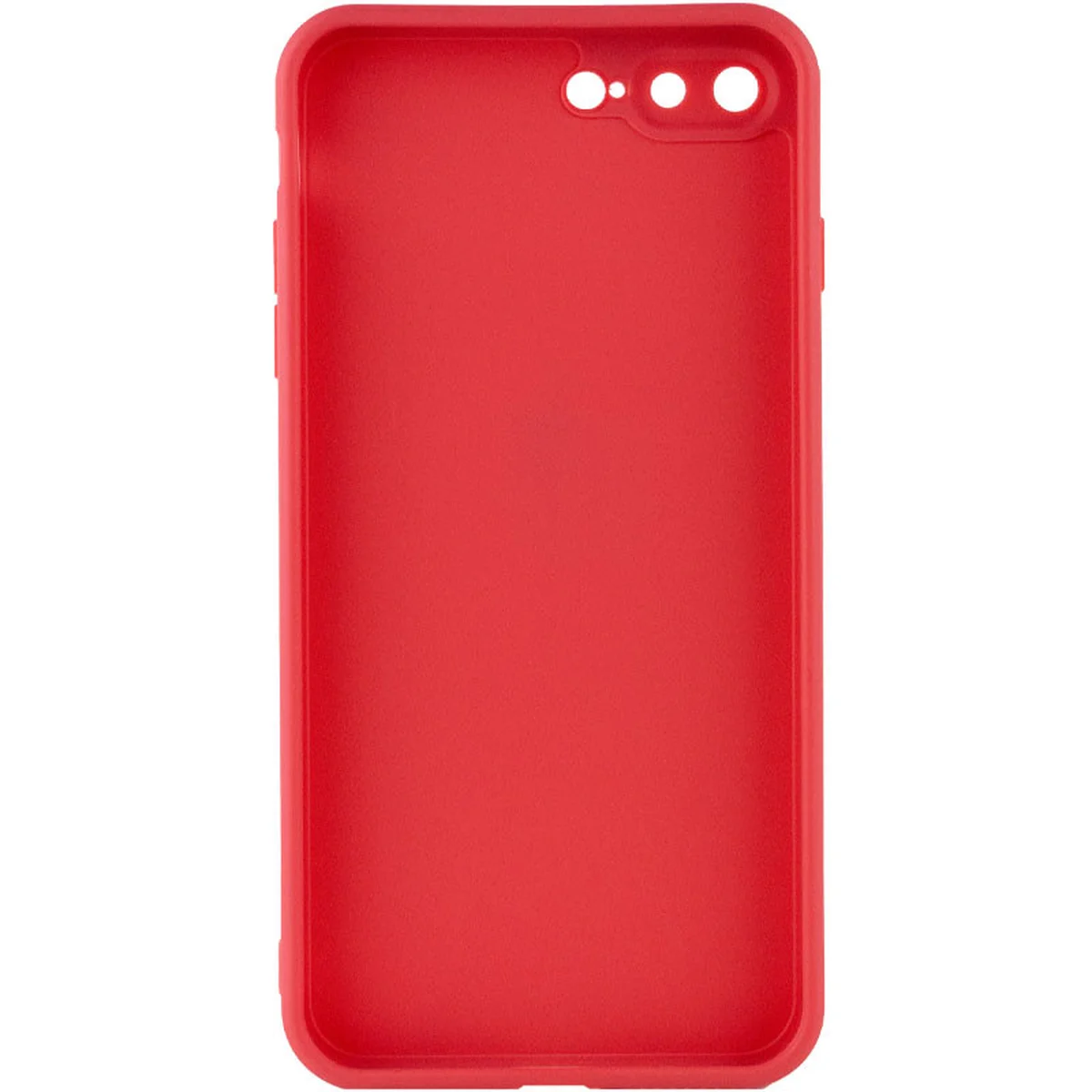 Силиконовый чехол Candy Full Camera для Apple iPhone 7 plus / 8 plus (5.5") Красный / Camellia