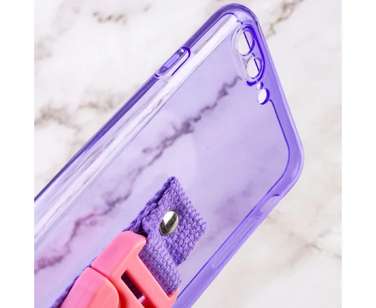 Чехол Handfree с цветным ремешком для Apple iPhone 7 plus / 8 plus (5.5") Фиолетовый