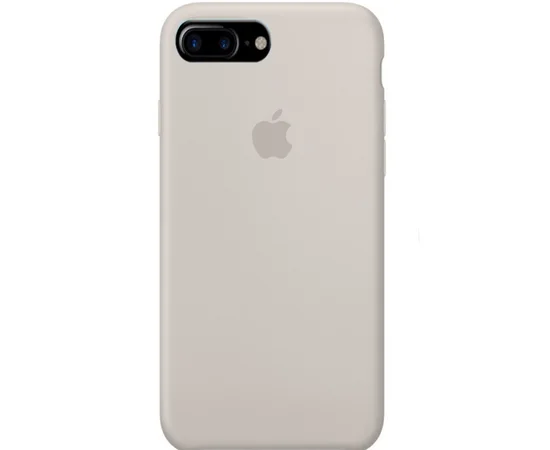 Чехол Silicone case (A) (с закрытым низом) для Apple iPhone 7 plus / 8 plus (5.5") Серый / Stone