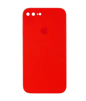 Чехол Silicone Case Square Full Camera Protective (AA) для Apple iPhone 7 plus / 8 plus (5.5") Красный / Red