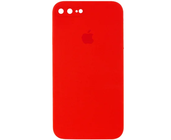 Чехол Silicone Case Square Full Camera Protective (AA) для Apple iPhone 7 plus / 8 plus (5.5") Красный / Red