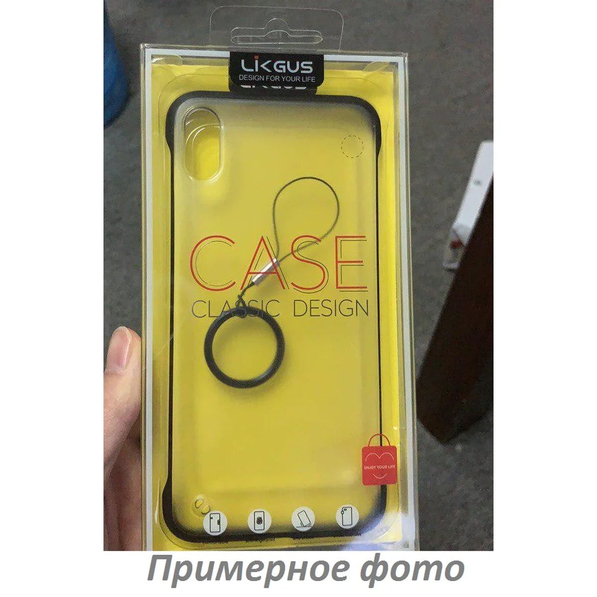 TPU+PC чехол LikGus Edge (+ кольцо) для Apple iPhone 7 plus / 8 plus (5.5") Черный