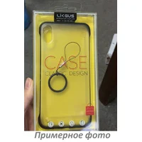 TPU+PC чехол LikGus Edge (+ кольцо) для Apple iPhone 7 plus / 8 plus (5.5") Черный