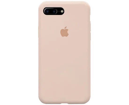 Чехол Silicone case (A) (с закрытым низом) для Apple iPhone 7 plus / 8 plus (5.5") Розовый / Pink Sand