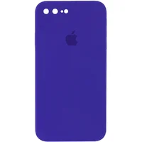 Чехол Silicone Case Square Full Camera Protective (AA) для Apple iPhone 7 plus / 8 plus (5.5") Фиолетовый / Ultra Violet