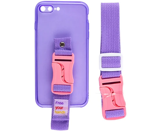 Чехол Handfree с цветным ремешком для Apple iPhone 7 plus / 8 plus (5.5") Фиолетовый