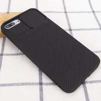 Чехол Camshield Square TPU со шторкой для камеры для Apple iPhone 7 plus / 8 plus (5.5") Черный