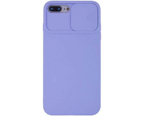 Чехол Camshield Square TPU со шторкой для камеры для Apple iPhone 7 plus / 8 plus (5.5") Голубой