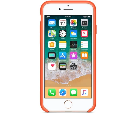 Чехол Silicone case (AAA) для Apple iPhone 7 plus / 8 plus (5.5") Оранжевый / Spice Orange