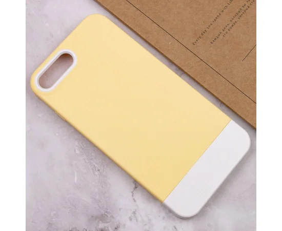 Чохол TPU+PC Bichromatic для Apple iPhone 7 plus / 8 plus (5.5") Creamy-yellow / White