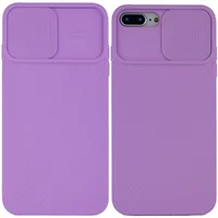 Чехол Camshield Square TPU со шторкой для камеры для Apple iPhone 7 plus / 8 plus (5.5") Сиреневый