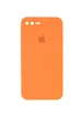 Чехол Silicone Case Square Full Camera Protective (AA) для Apple iPhone 7 plus / 8 plus (5.5") Оранжевый / Papaya