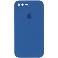 Чехол Silicone Case Square Full Camera Protective (AA) для Apple iPhone 7 plus / 8 plus (5.5") Синий / Navy blue