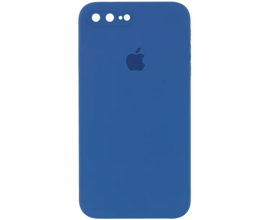 Чехол Silicone Case Square Full Camera Protective (AA) для Apple iPhone 7 plus / 8 plus (5.5") Синий / Navy blue