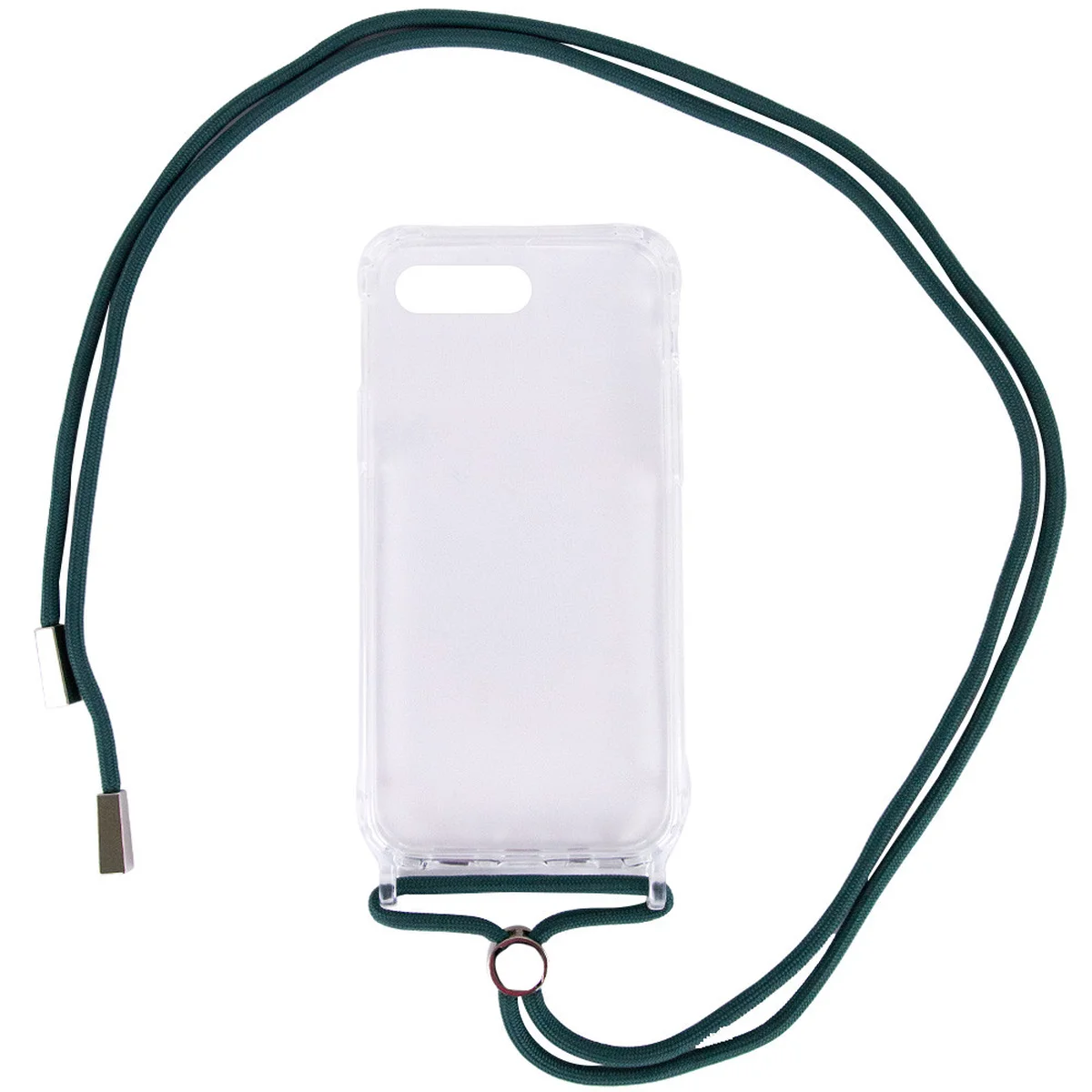 Чехол TPU Crossbody Transparent для Apple iPhone 7 plus / 8 plus (5.5") Зеленый / Forest green