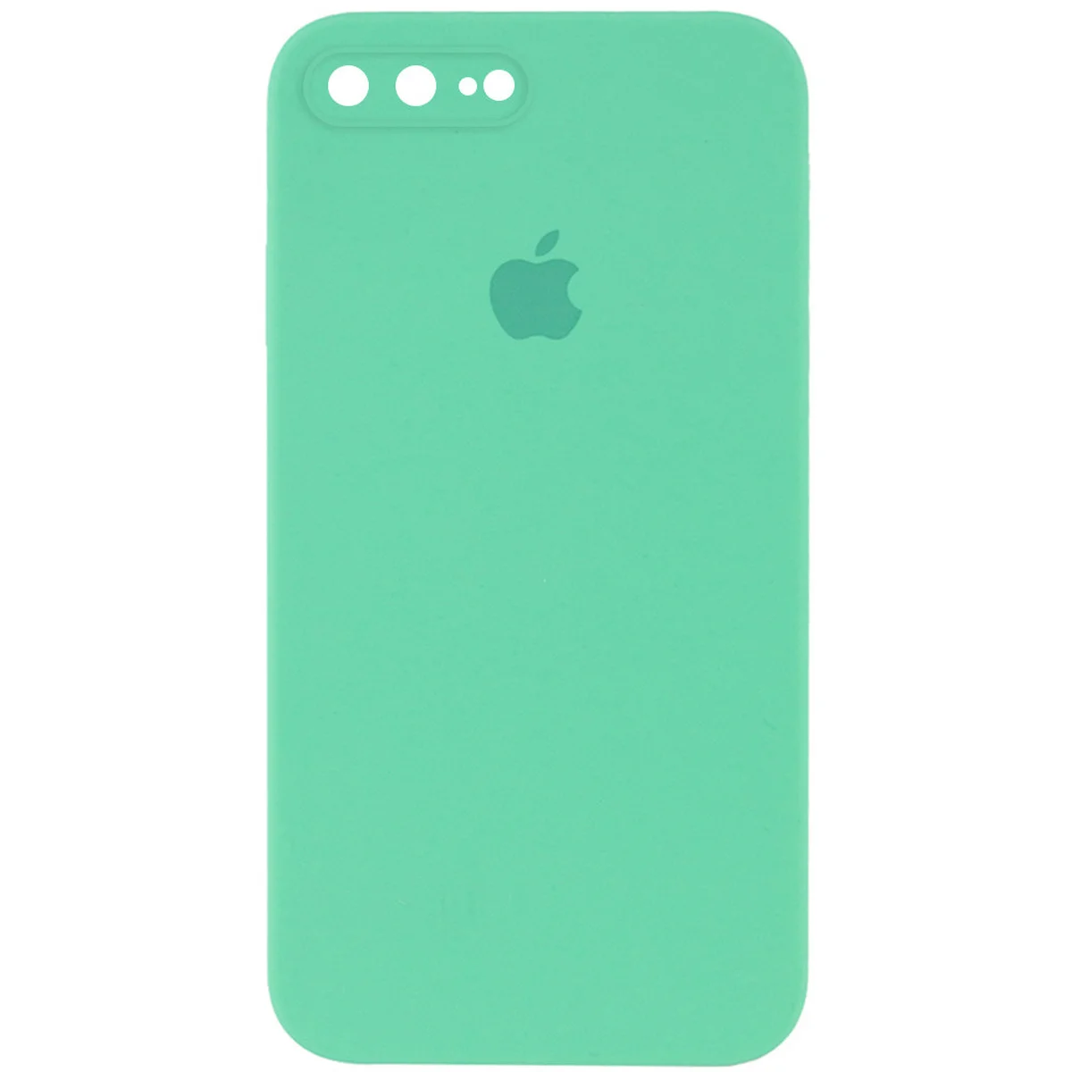 Чехол Silicone Case Square Full Camera Protective (AA) для Apple iPhone 7 plus / 8 plus (5.5") Зеленый / Spearmint