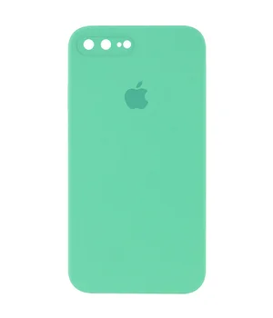 Чехол Silicone Case Square Full Camera Protective (AA) для Apple iPhone 7 plus / 8 plus (5.5") Зеленый / Spearmint